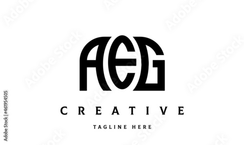 AEG creative taj three latter logo vector