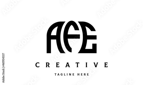AFE creative taj three latter logo vector