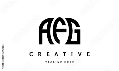 AFG creative taj three latter logo vector