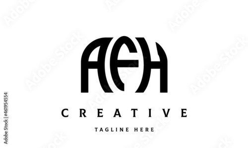 AFH creative taj three latter logo vector