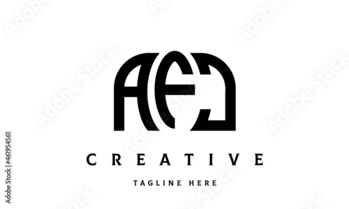 AFJ creative taj three latter logo vector