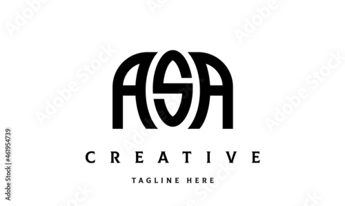 ASA creative taj three latter logo vector
