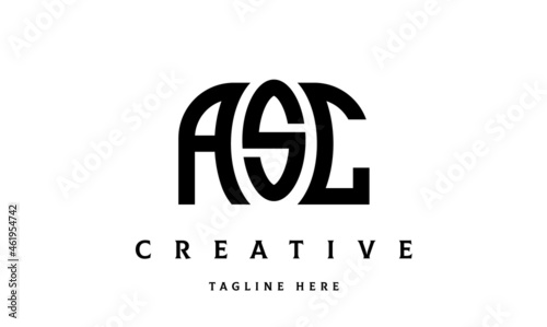 ASL creative taj three latter logo vector