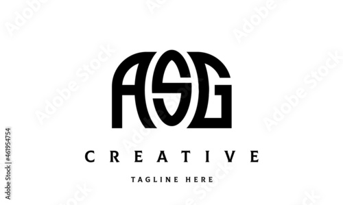 ASG creative taj three latter logo vector