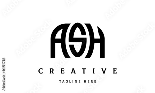 ASH creative taj three latter logo vector