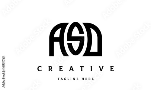 ASO creative taj three latter logo vector