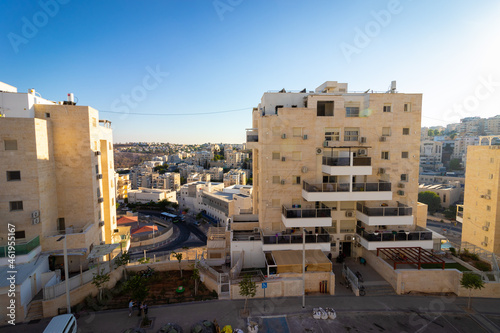 24-06-2021. modiin ilit- israel. Tall buildings in an ultra-Orthodox neighborhood in the city of Modi'in Illit - Kiryat Sefer