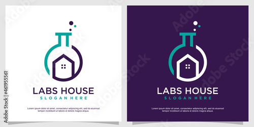 Labs logo concept with house style Premium Vector