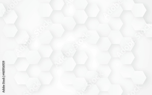 hexagon concept design abstract technology background vector EPS, Abstract white hexagon concept background, soft white background.	
