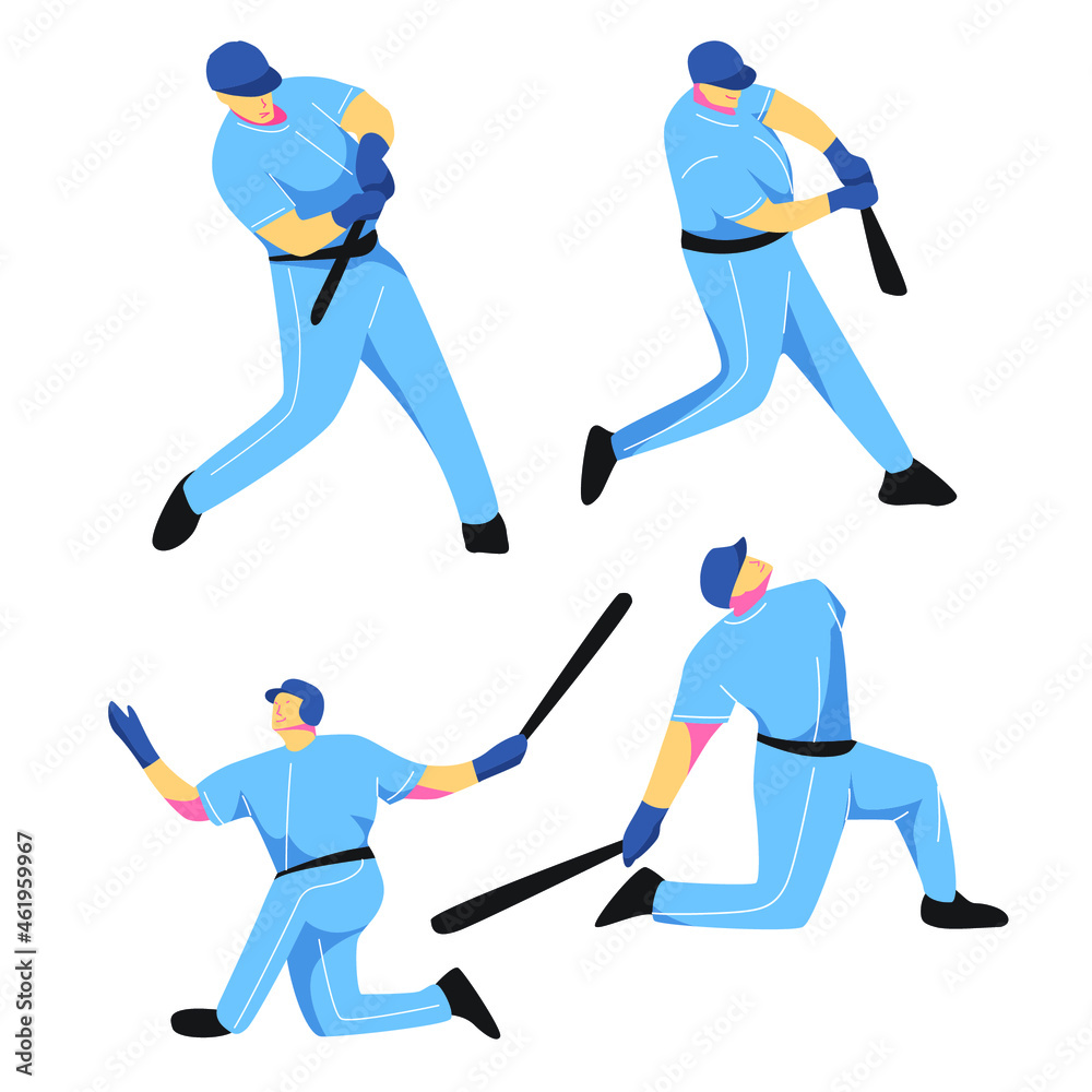 Fototapeta premium softball flat illustration