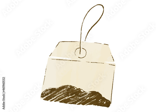 茶葉が入ったティーパックのイラスト