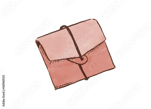 茶道具である懐紙入れ・袱紗のイラスト
