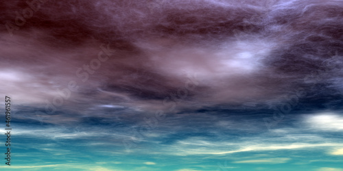 Alien Planet Sky. 3D rendering