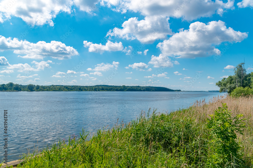 Scenery near Vistula estuary into the Baltic Sea in Sobieszewo island in Gdansk, Poland.