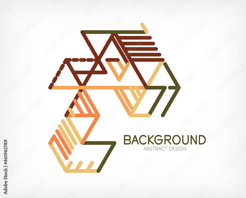 Abstract background. Color lines on white background. Linear abstract composition. Techno or business concept for wallpaper, banner, background, landing page Abstract background. Color lines on white background. Linear abstract composition. Techno or business concept for wallpaper, banner, background, landing page