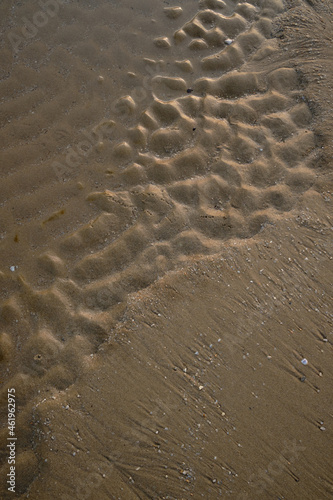 Sand wave pattern on the beach  abstract nature background
