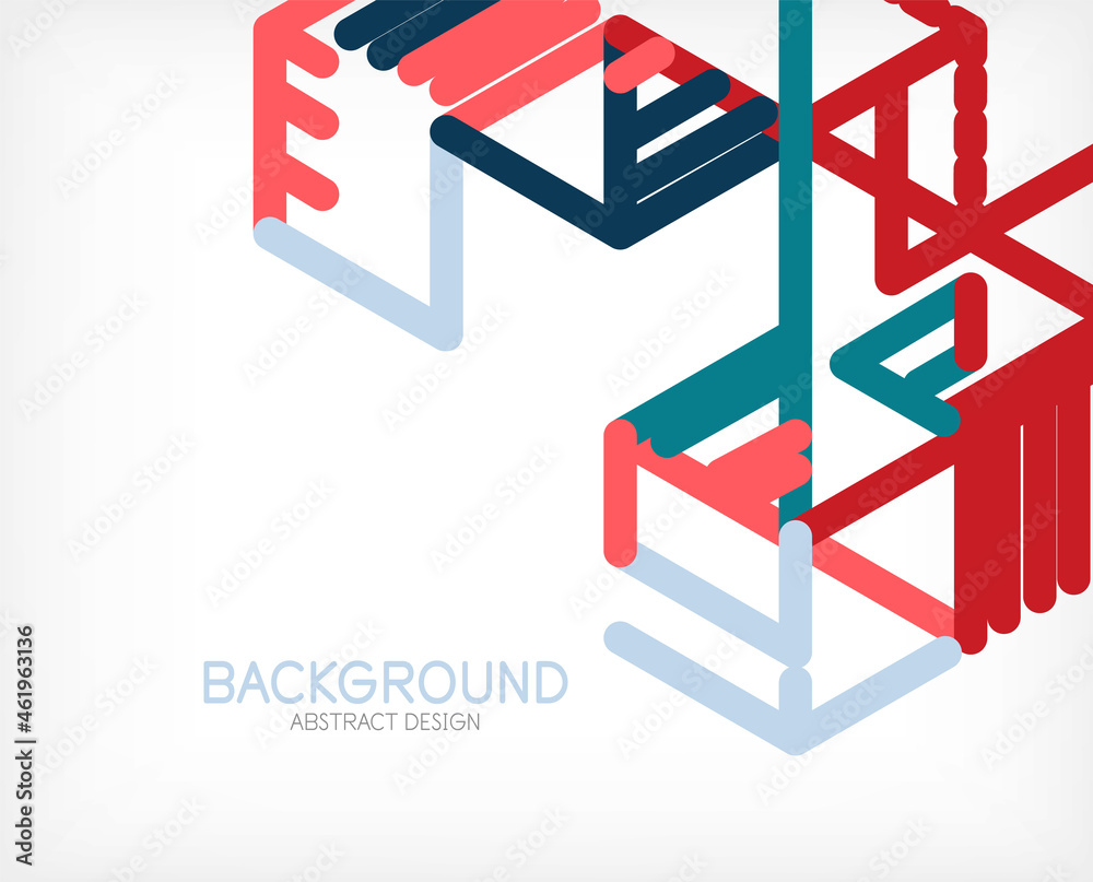 Abstract background. Color lines on white background. Linear abstract composition. Techno or business concept for wallpaper, banner, background, landing page Abstract background. Color lines on white background. Linear abstract composition. Techno or business concept for wallpaper, banner, background, landing page