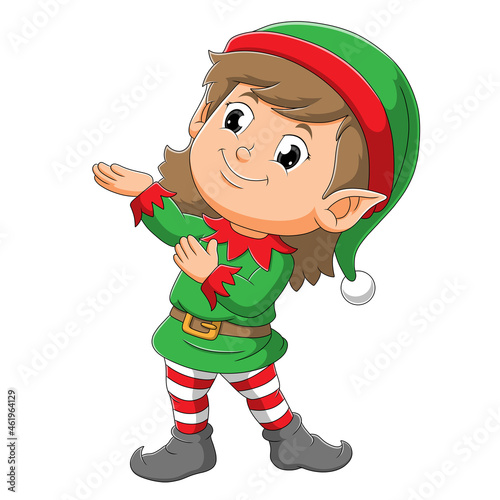 The elf girl is gesturing something