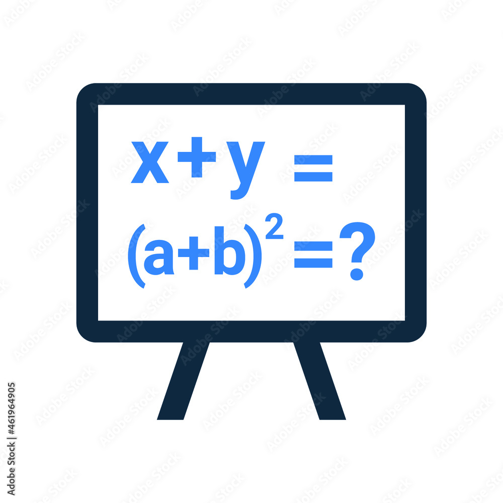 Mathematical, example, solution icon. Simple flat design concept. Mathematical, example, solution icon. Simple flat design concept.