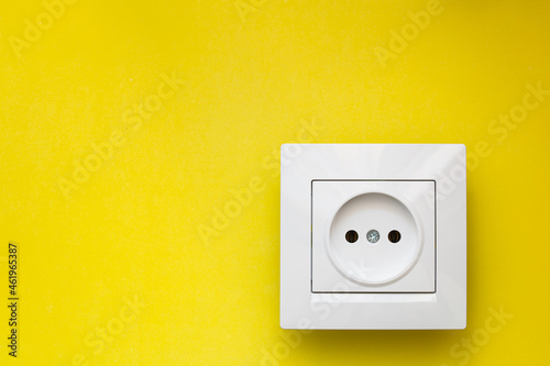 white socket on yellow background