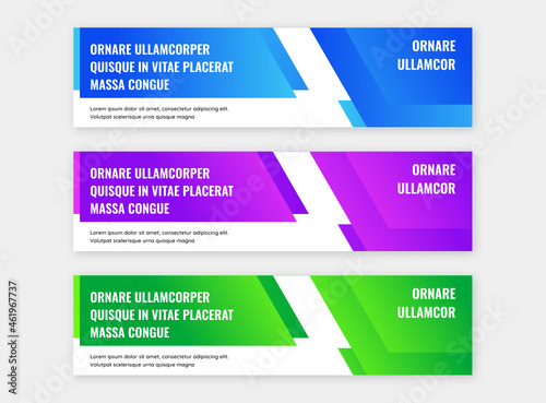 Abstract Web banner design background or header Templates with colorful bright colors