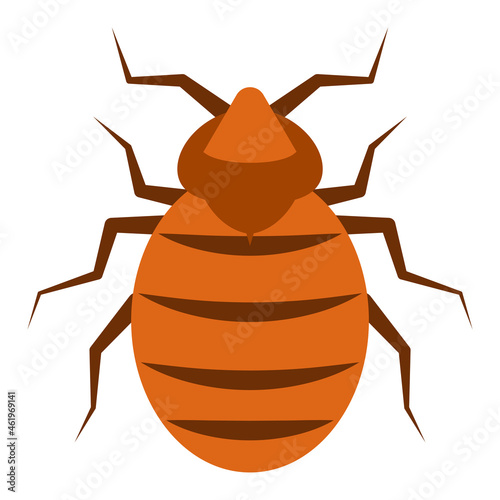 Flat color icon for parasite bug.