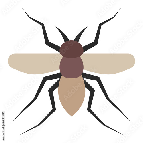 Flat color icon for mosquito.