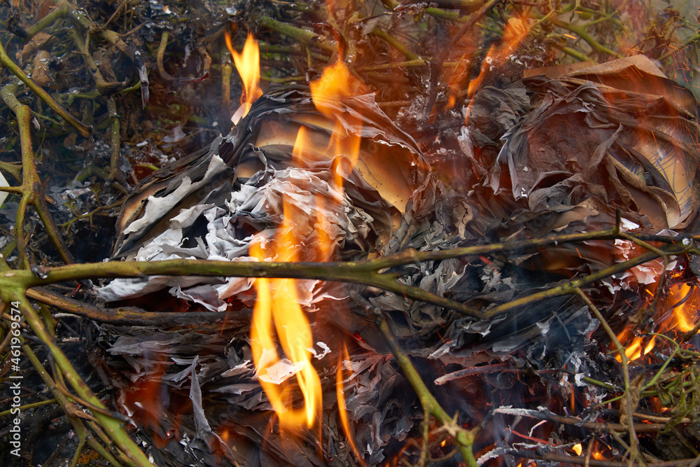 Ash from the paper in the fire. Ash from the paper in the fire.