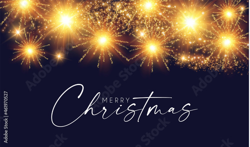 Fireworks shining background. Christmas party and birthday design.