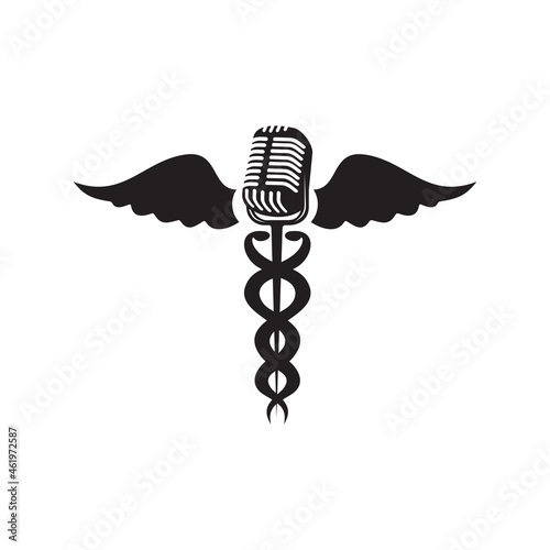 Health theme podcast logo design