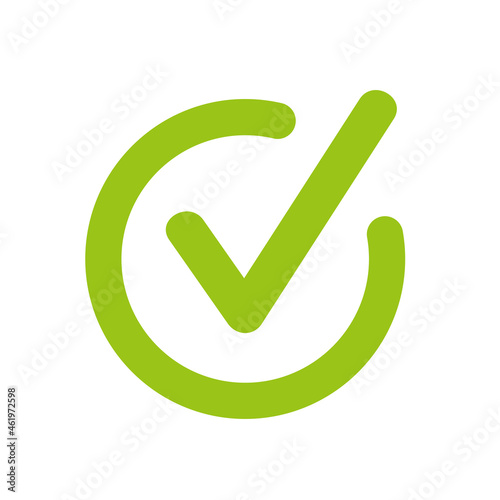 Check on circle button icon vector illustration.