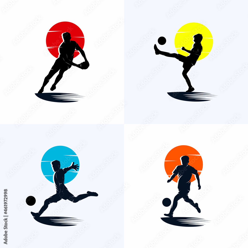 Obraz premium Set of Football Sport Logo Design Template