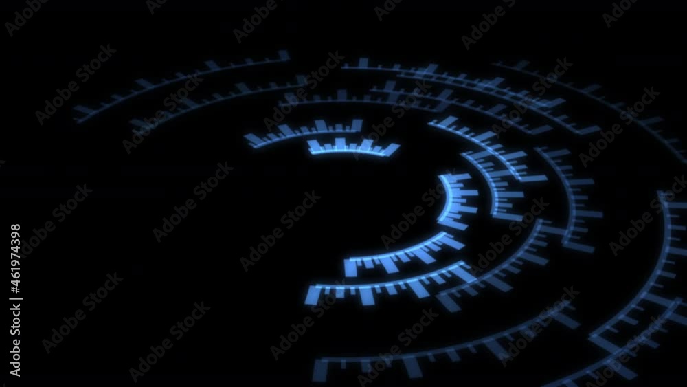 3D Arc Offset Tribal Audio Reactive Equalizer Blue X60 Degrees Large VJ Loop Animation 3D Arc Offset Tribal Audio Reactive Equalizer Blue X60 Degrees Large VJ Loop Animation