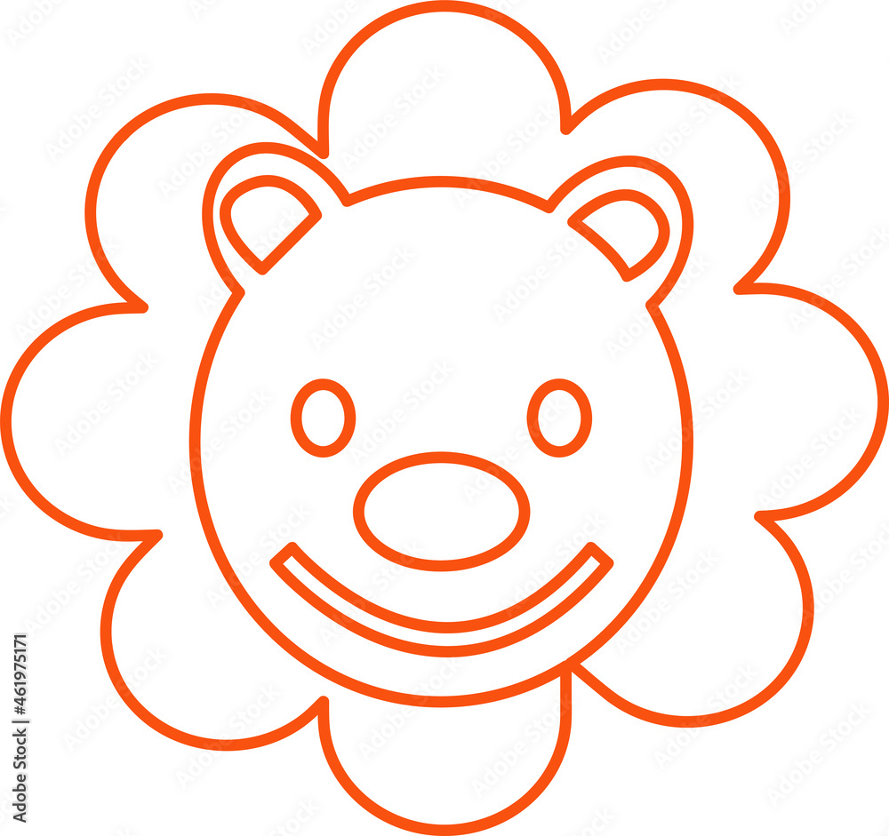 Cute Lion emotion Icon Illustration sign design Cute Lion emotion Icon Illustration sign design