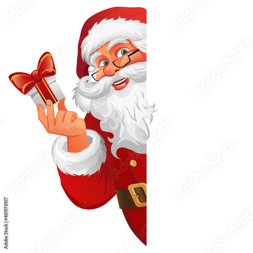 real Santa Claus gives gifts for Christmas