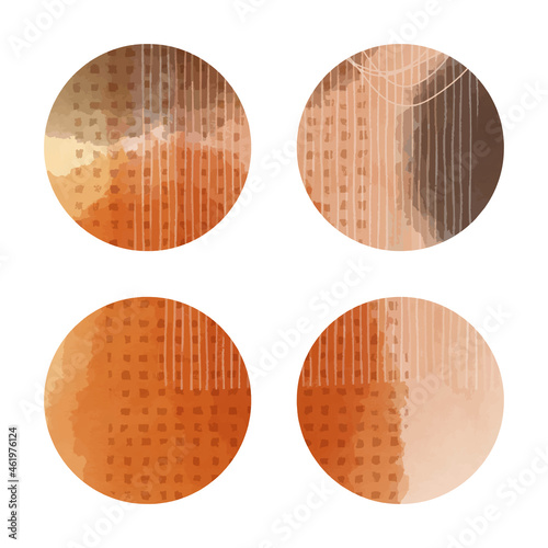 Set of watercolor stain. Spots on a white background. Watercolor texture with brush strokes