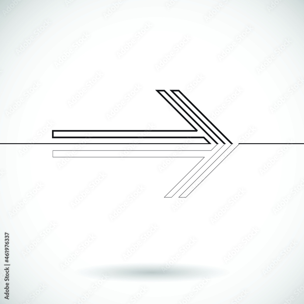 One Line Design . Vector Arrow Background.Abstract Geometrical illustration. Continuous line arrow. Creative logo design . One Line Design . Vector Arrow Background.Abstract Geometrical illustration. Continuous line arrow. Creative logo design .