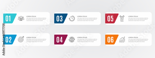 Modern flat elements infographic template