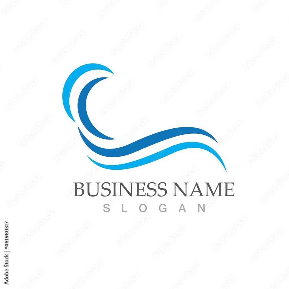 Naklejka premium water wave icon vector illustration design