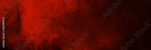 Dark red color smoke background. Panorama