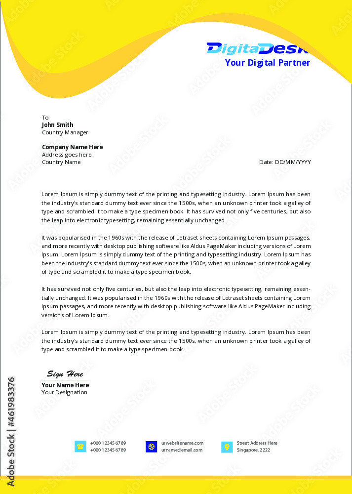 Corporate Business letterhead Template