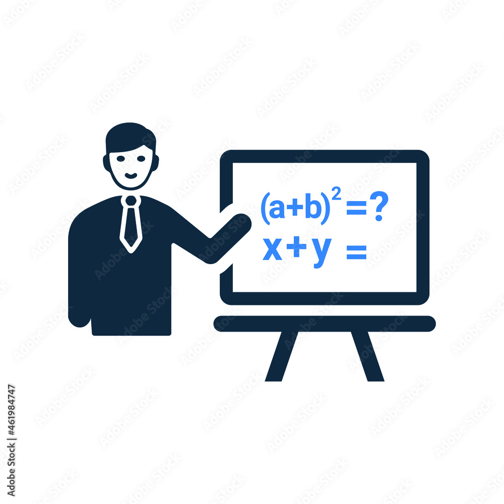 Mathematics, teacher, math, salutation icon. Editable vector graphics. Mathematics, teacher, math, salutation icon. Editable vector graphics.