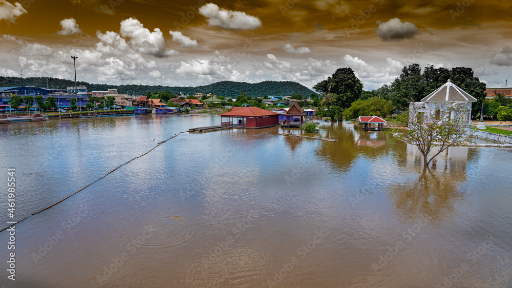 Naklejka premium Thailand Floods 2021 