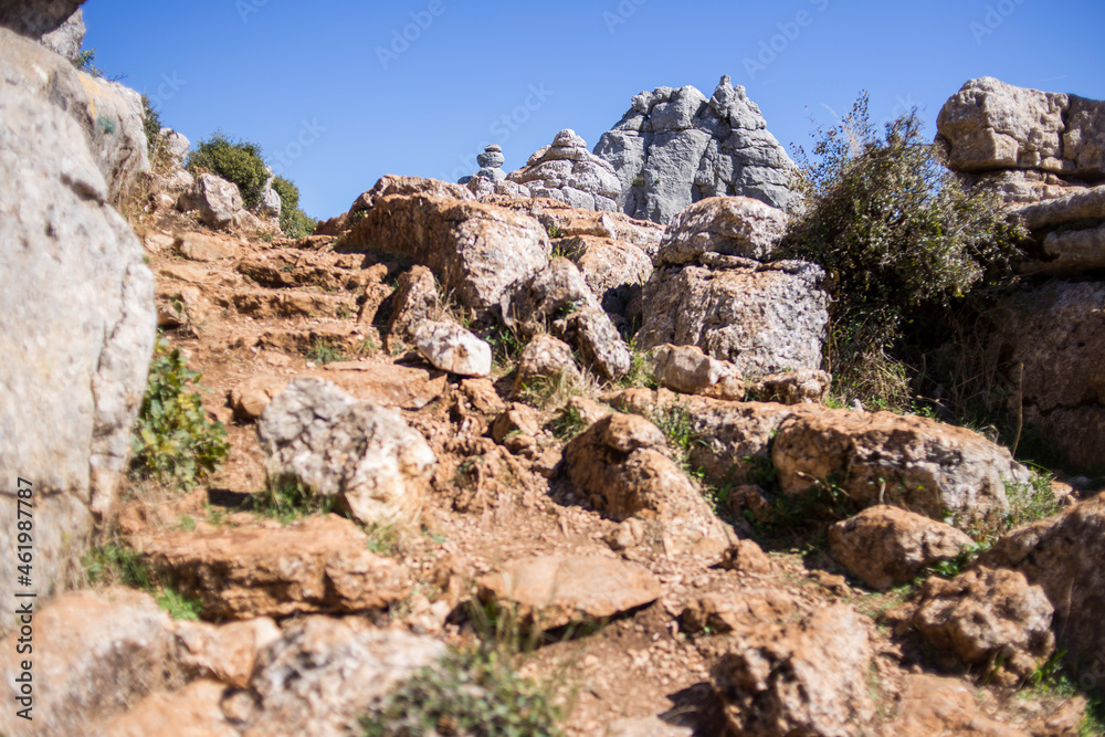Obraz premium Torcal de Antequera, provincia de Malaga, comunidad autonoma de Andalucia o Andalusia, pais de España o Spain