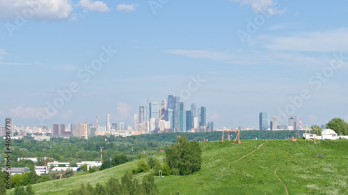 Obraz na płótnie Summer Moscow landscape. View from Krylatskoye Hills. w salonie
