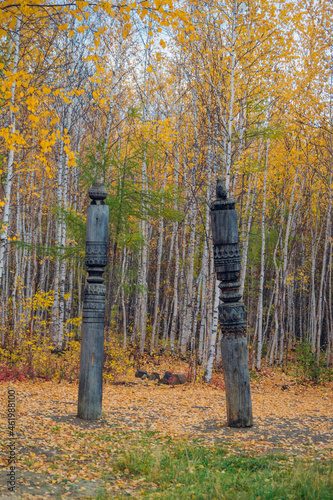 Yakut national pillars serge, национальные столбы Сэргэ