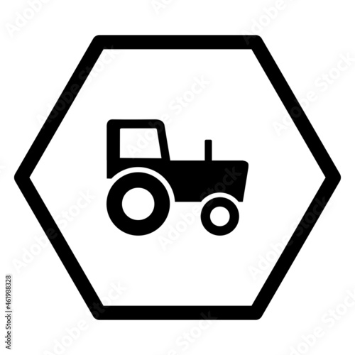Traktor und Sechseck