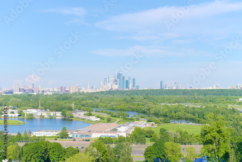 Obraz na płótnie Summer Moscow landscape. View from Krylatskoye Hills. w salonie