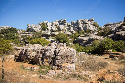 Torcal de Antequera, provincia de Malaga, comunidad autonoma de Andalucia o Andalusia, pais de España o Spain