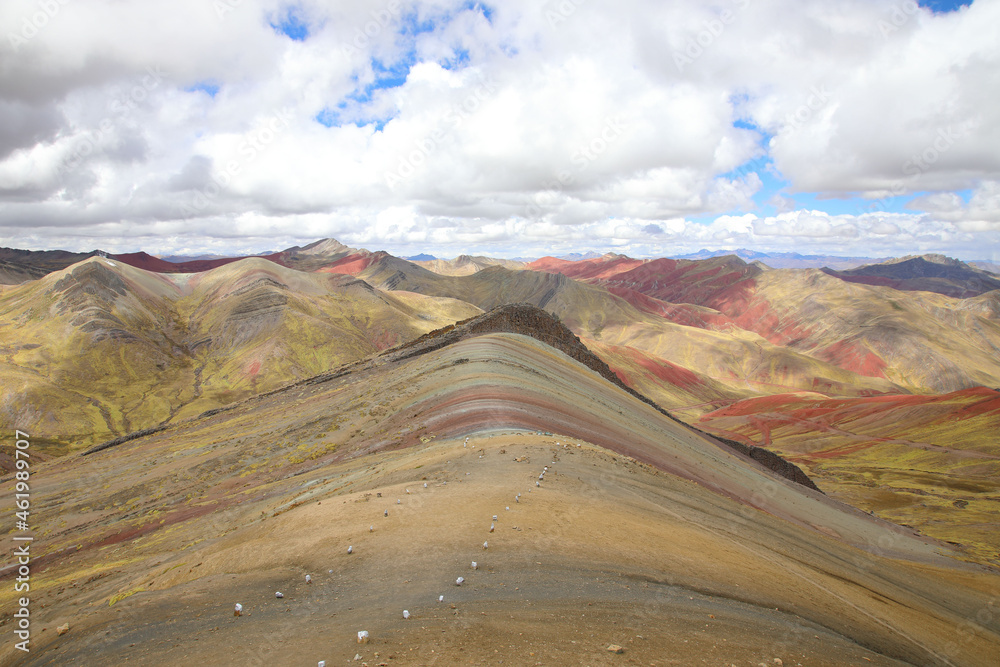 View of Palccoyo Rainbow Mountain, Peru